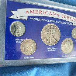 Americana Old Coin Sealed Set, Silver, Walking Liberty, War Penny