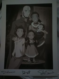 Avatar Legend Of Korra Signed Poster And Poster Book(Out Of Print)