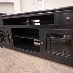 Black Wood TV Stand