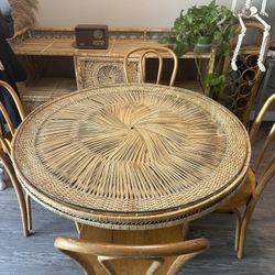 Wicker Table And Chairs