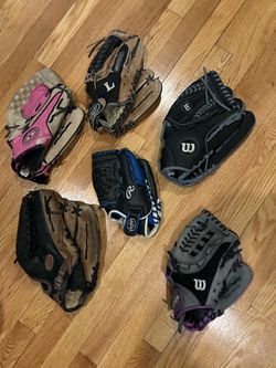 (6) baseball gloves $15-40