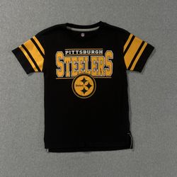 Pittsburgh Steelers Youth T Shirt Black Yellow NFL Football Short Sleeve S 8