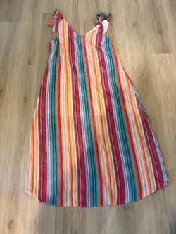 Andree by Unit Multicolor Striped Maxi Dress 1X