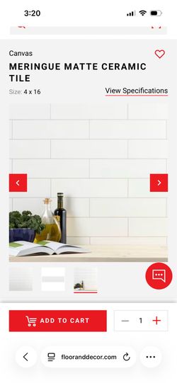 Matte white tile