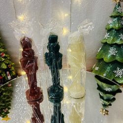 3 NEW Nutcracker Candles Never Used $10 All 3 “READ DESCRIPTION 