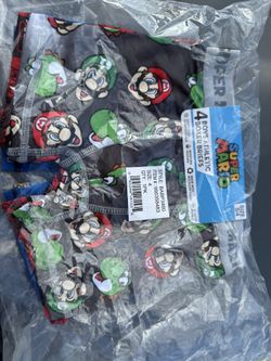 Brand New Boys Mario Bros Boxer Briefs