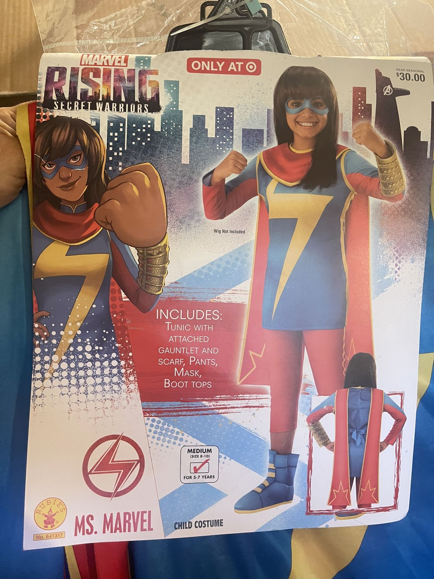 New Costume- Ms marvel Child Medium 8-10 $14