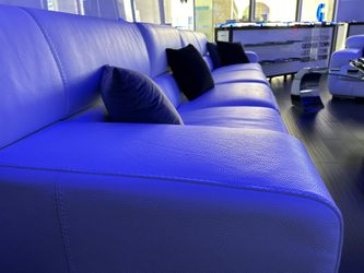 Grace White Leather Sofa 