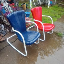 Antique Shell Metal Buitiful Lawn Chairs