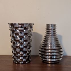 Silver Colored Vases