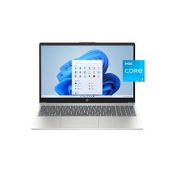 HP 15.6 inch Windows Laptop Intel Core i3-N305 8GB RAM 256GB SSD Natural Silver