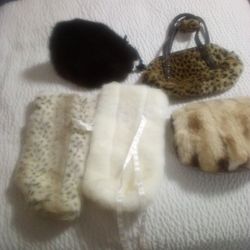 2 Dennis Basso bags, 1 Purse/Hand Warmers, 1 Purse W Tassels, 1 Hat By Shiaparelli Of Paris