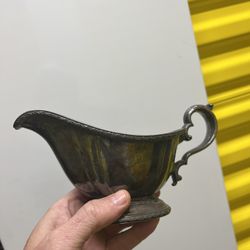 Antique Silver Plated Gravy Boat