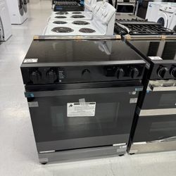 New Black Stainless 30" Slide In Bespoke Stove * PERFECT CONDITION