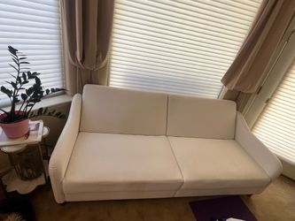 White leather couch/futon