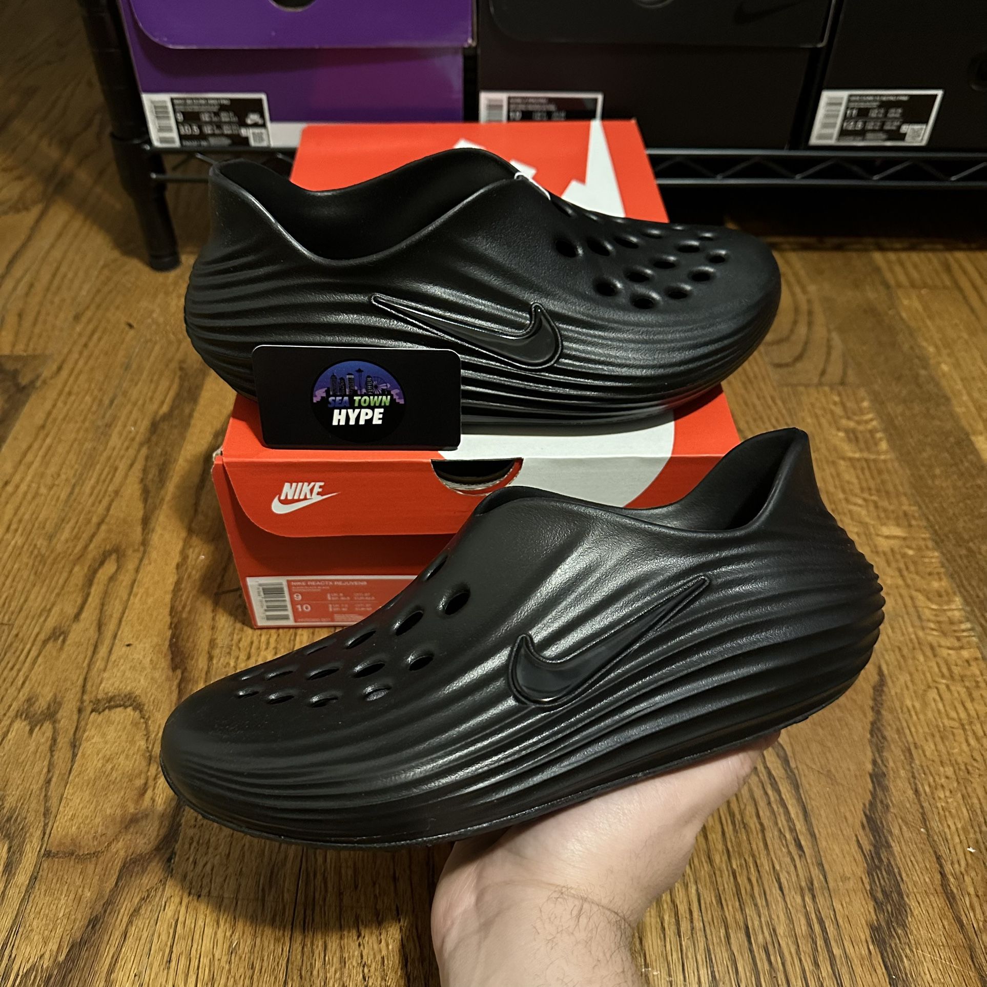 Nike ReactX Rejuven8 ‘Triple Black’ Size 9M, 10M, 11M, 12M, 13M Brand New