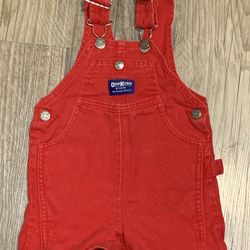 Vintage OshKosh Red Shortalls 2T – USA Made