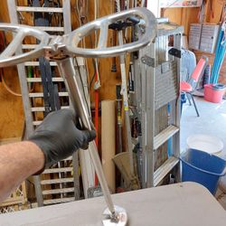 Walking cane turns into a seat