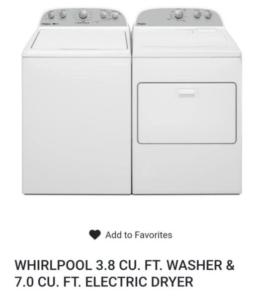 Washer And Dryer Set