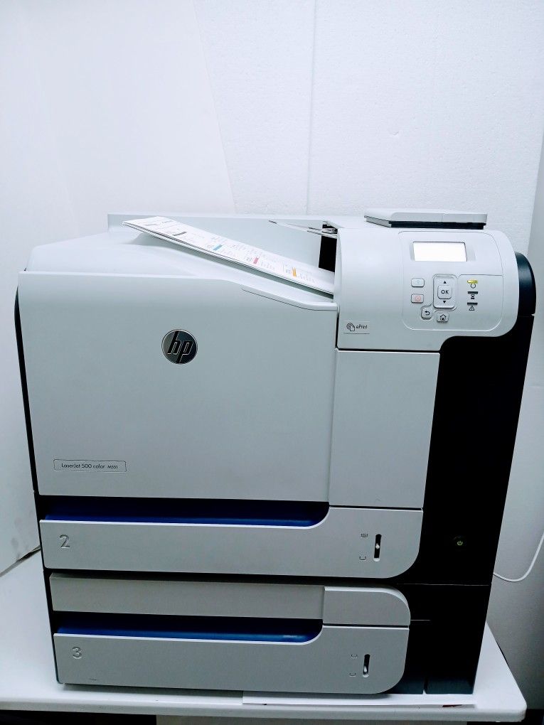 Laser Printer DUAL-TRAY || Hp LaserJet 500 COLOR M551 || Prints Automatically Both Sizes LEGAL & LETTER & Double-Sided|| Speed Up To 33ppm ||