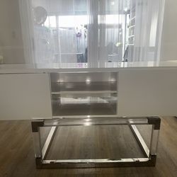 White tv stand