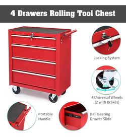 4 Drawer Rolling Tool Cabinet