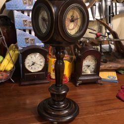 Unique free standing four sided floor clock