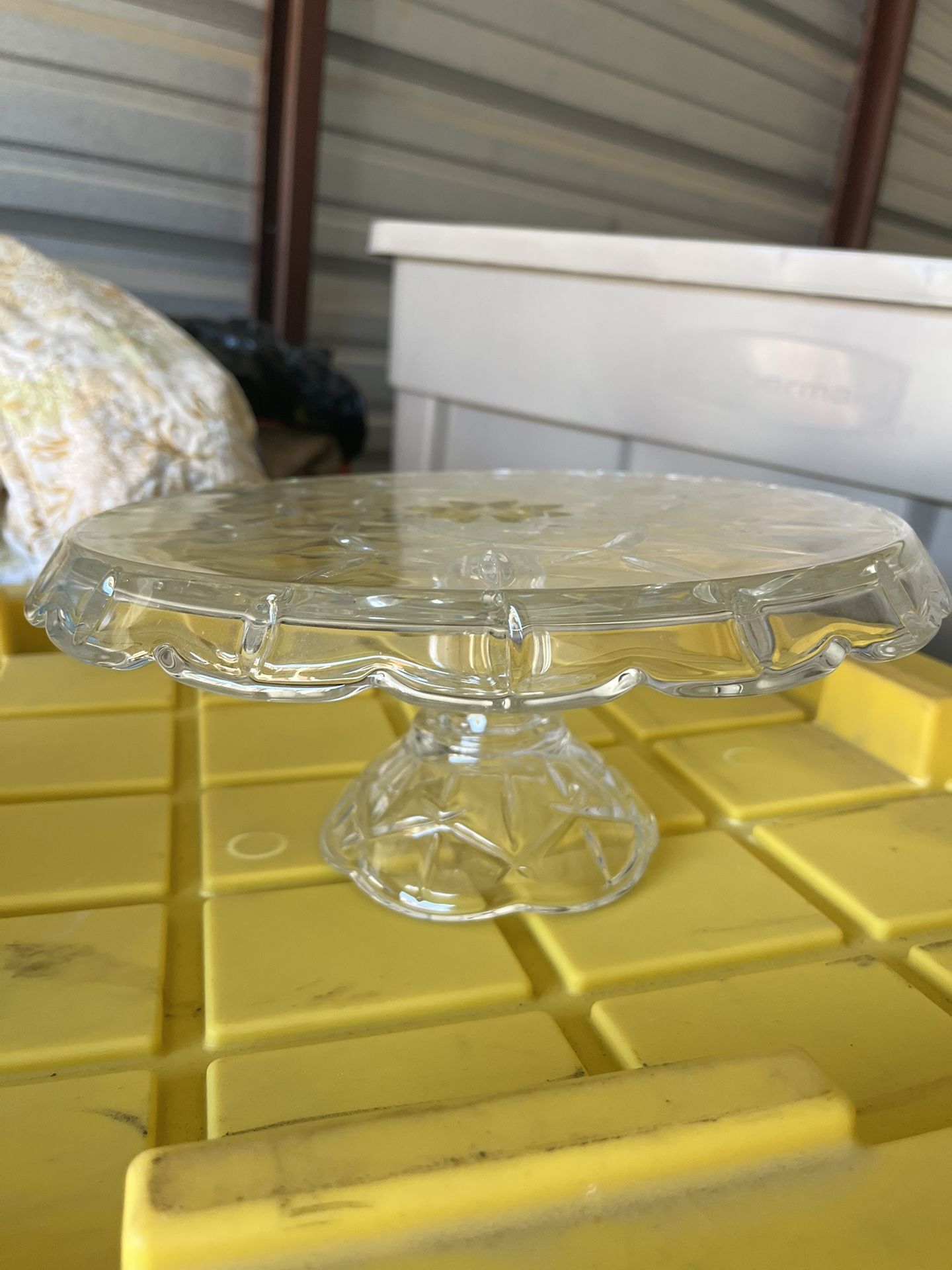 Pedestal Glass Cake Plate $15 Ea