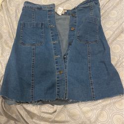 Cute Denim Skirt Small Or Medium Y2K thrifted