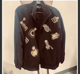 Mureli Black Jacket with Gold Perfume Embroidery