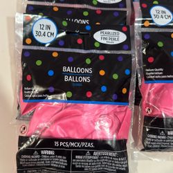 Balloons 12” Pink Pearlized 