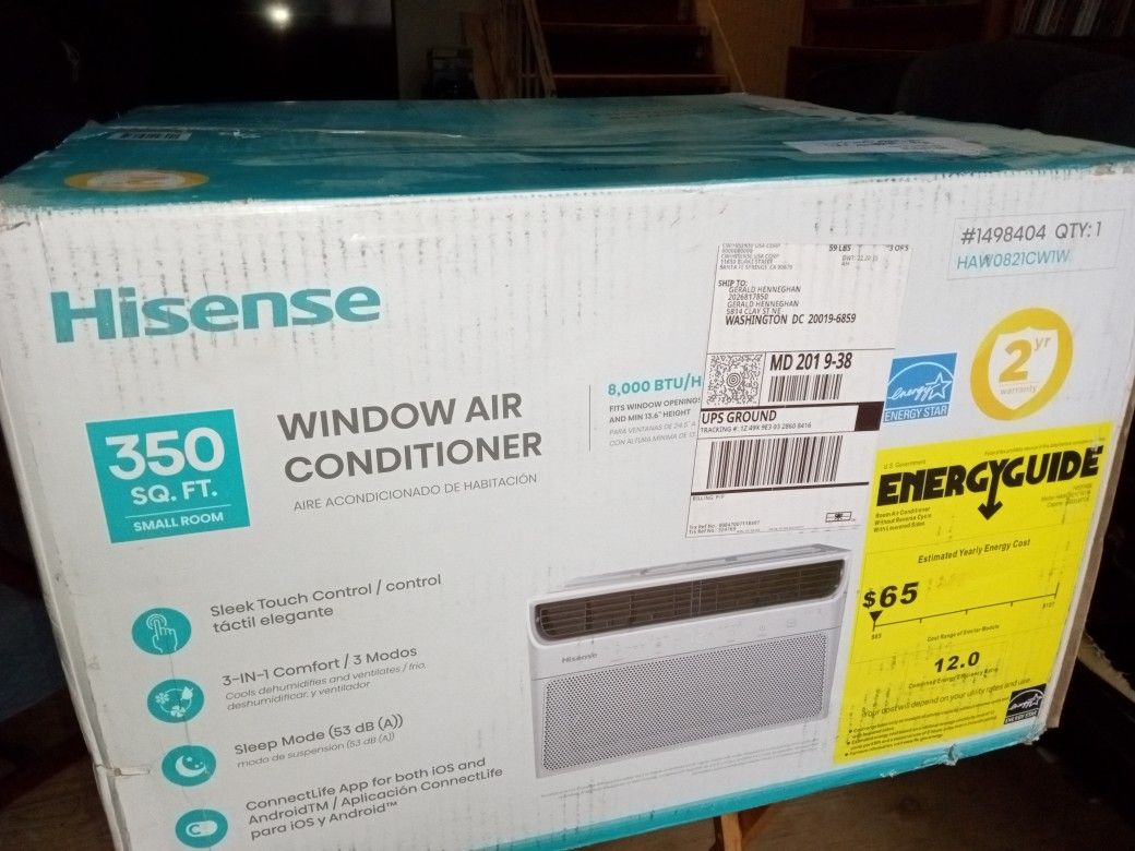 Hisense Window Air Conditioner Brand New In Box $250 CASH FINAL PRICE