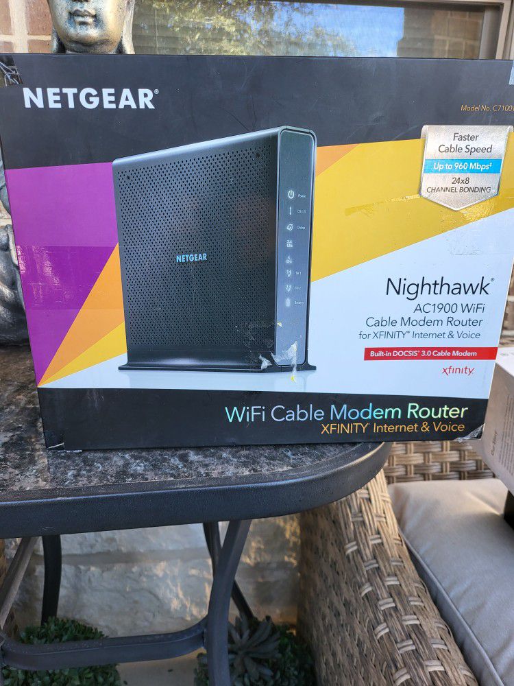 Netgear Night Hawk Modem Router Brand New Reg Price 215