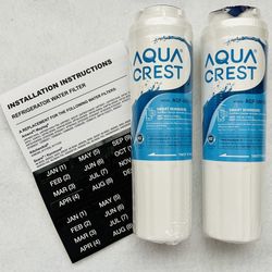 *NIP* AQUA CREST UKF8001 Replacement Refrigerator Water Filter (Set of 2) - See Make/Model list in Photos  