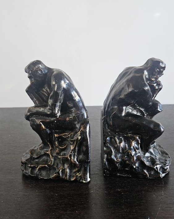 Thinker Statue Bookends