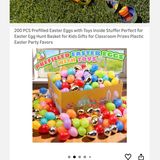 Easter 200 PCS Prefilled Easter Eggs with Surprises inside. Easter toys hunt Gifts for Classroom