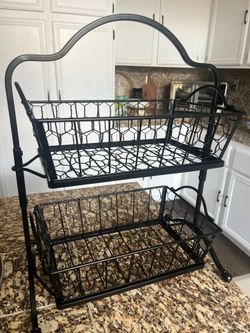 Fruit or bread 2 tier basket stand