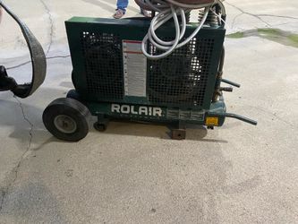 Visit Rolair Store Rolair 5 HP 230V 18.8 CFM@90PSI 9 Gall Twin Tank Constant-Run Compressor