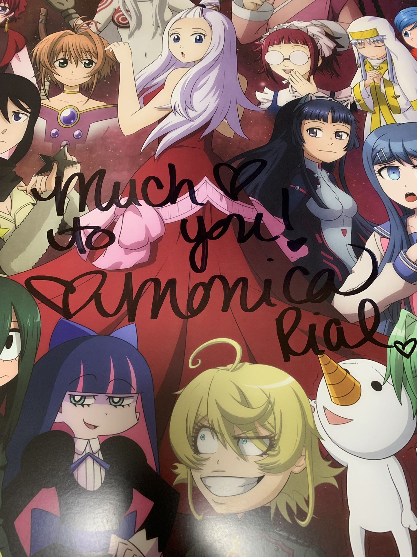Autographed Monica Rial Anime Poster