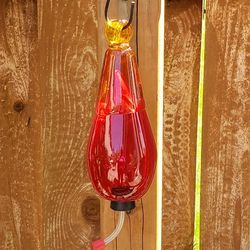Glass Hummingbird Feeder