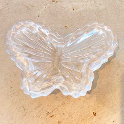 Nachtmann Butterfly 24% Lead Crystal Bleikristall Germany Trinket Vintage