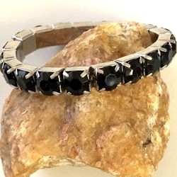 Black Rhinestones Stretch Bracelet 