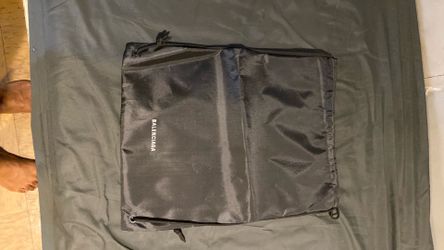 balenciaga drawstring bag black and white