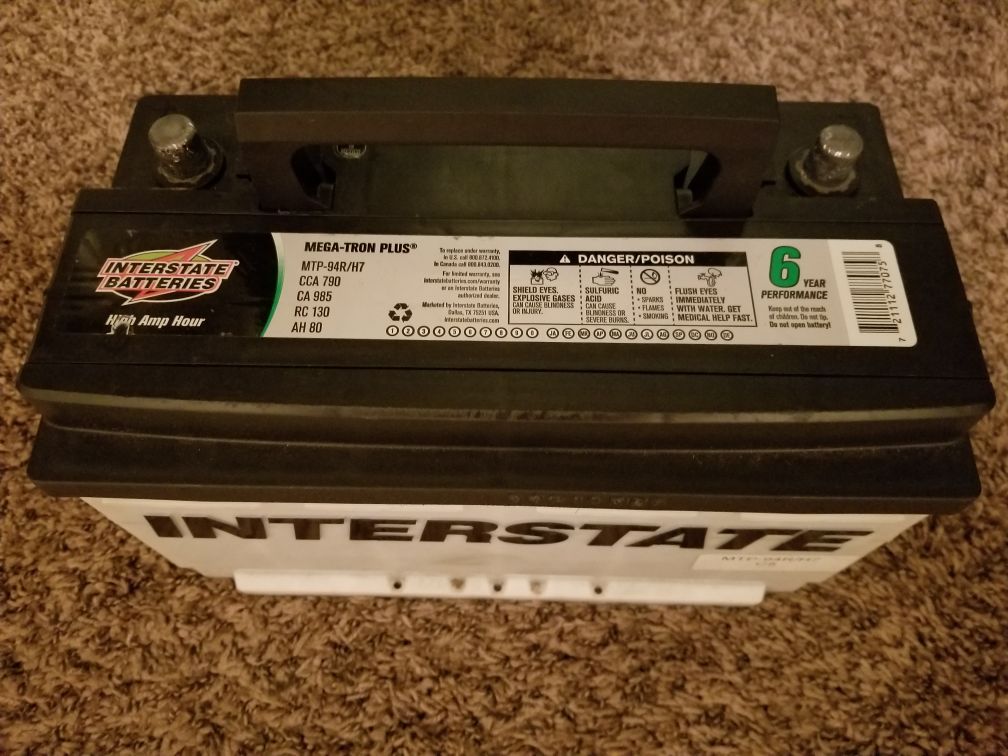 New Interstate car battery, MTP-94R/H7