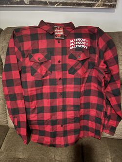 Allegory Label 006 "Berserk" Limited Edition Red/Black Flannel Shirt Men's XLarge 