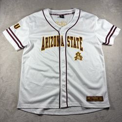 Colosseum ASU Arizona State Sun Devils Stitched Men’s 2XL White Jersey Shirt#6A