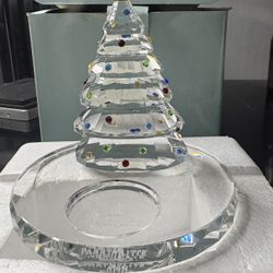 PartyLite Sparkle Lite Crystal Christmas Tree Tealight Candle Holder