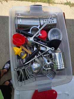 Container of Kitchen Supplies