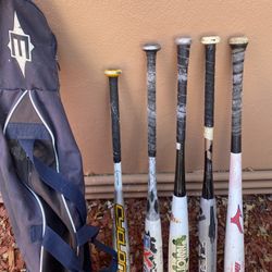 Baseball Bats And Gloves  32” Bats Metal And Wood 28” 31” Metal Bats