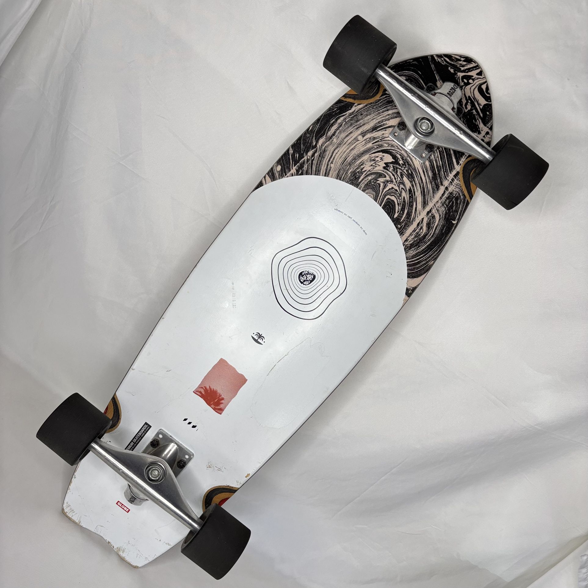 Globe Sun City Lete On Shore/Blackball 30" Cruiser Kicktail Longboard Surfskate Surf